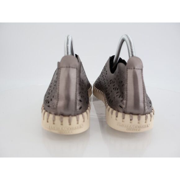 Ilse Jacobsen Women Tulip Slip On Shoe Size 40 10 Grey Metallic Perforated Vegan - Picture 5 of 10